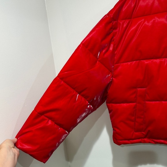 New Hudson Liquid Core Puffer Quilted Jacket Coat XL Red Water Repellent Casual - Picture 3 of 15